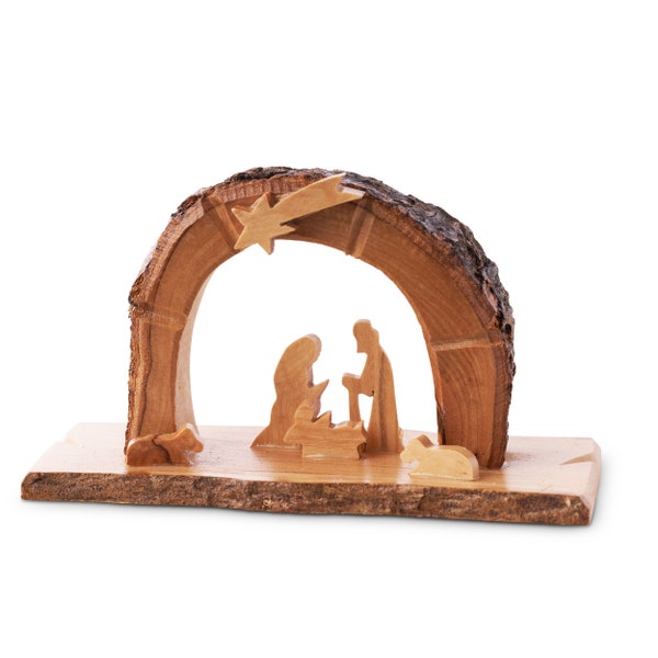 E08/Nativity/Olive Wood/Hand carved/Christmas/Bethlehem/Holy land