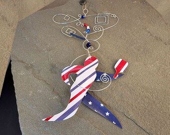 USA Pickleball Player Ornament Sculpture, Pickleball Gifts, Stars and Stripes, Sport Ornaments, Pickleball Ornament, Team Gifts, Team USA