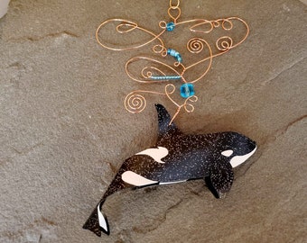 Orca Whale, Orca Art, Whale Sculpture, Orca Ornament, Orca Lover Gift, Washington State, Pacific Northwest, Orca Figurine