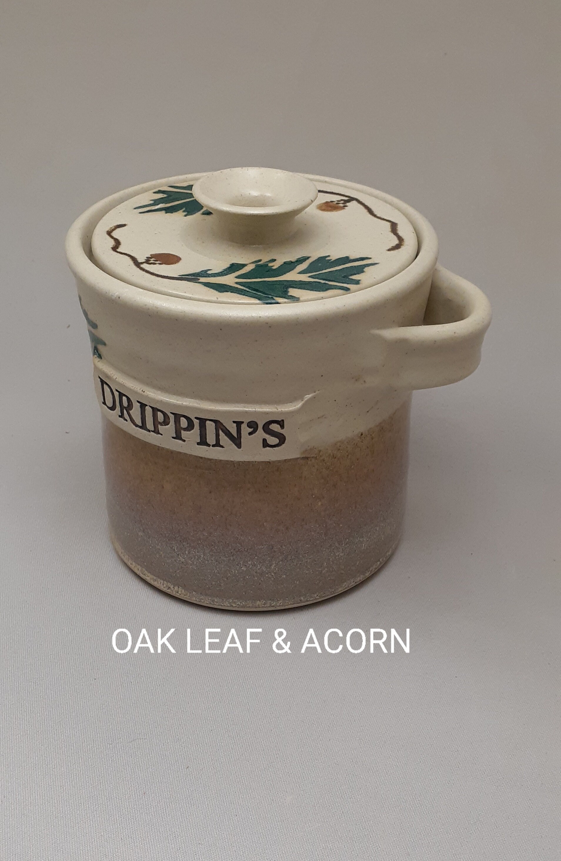 Grease Jar, Drippings Jar, Pottery, Ceramic, Drippings Container