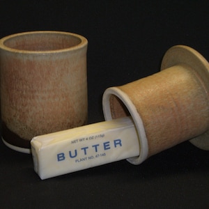 FRENCH BUTTER KEEPER, Elegant Butter Dish, French Butter Dish, Amish Butter Crock, Bell for Butter, Stick Butter Holder, Butter Server