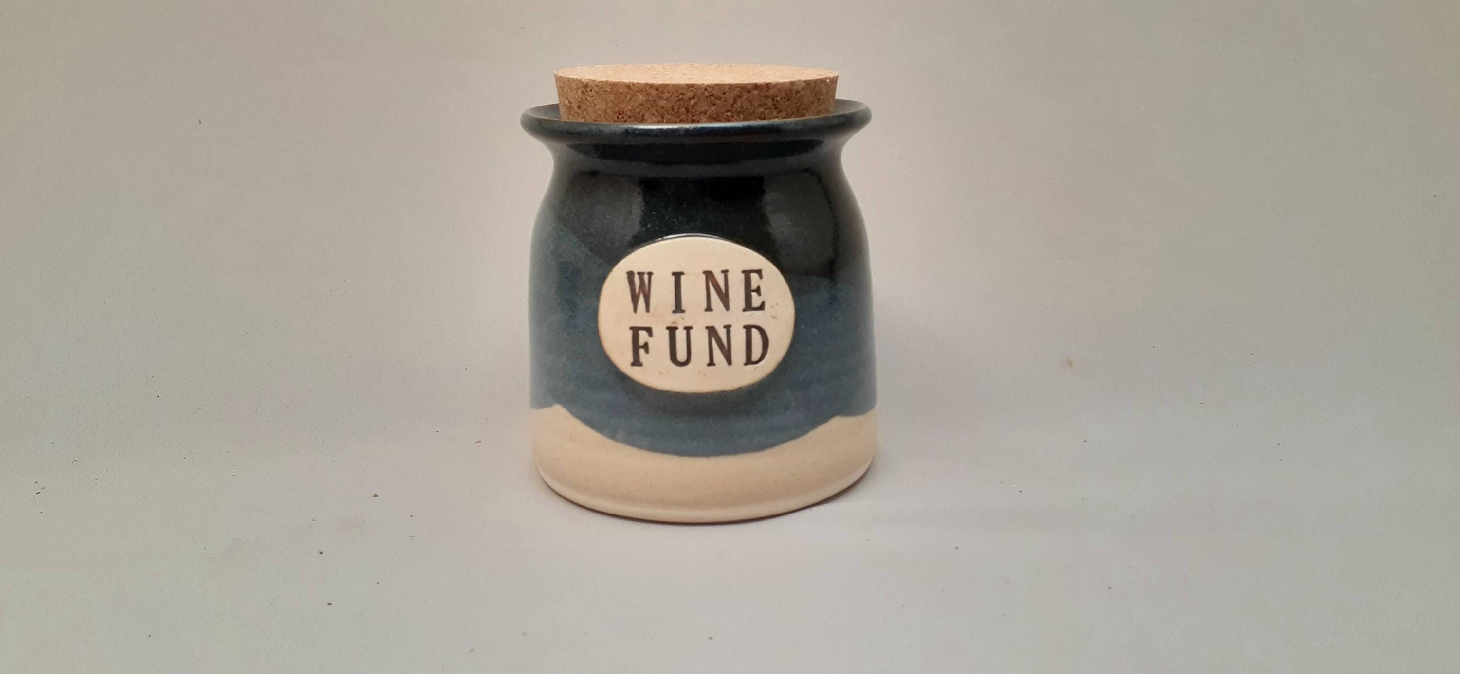 WINE FUND JAR, Wine Lovers Gift, Booze Money, Candy Jar, Desk Treats Jar, Online Money Container, Bank Jar, Coin  Holder, Stash Jar