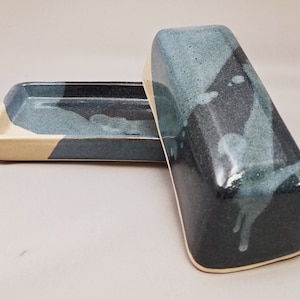 COVERED BUTTER DISH, Great Housewarming Gift, Elegant Wedding Gift , 7 Glazes Patterns, Ceramic and Pottery  Dish by Stegall&#39;s Pottery