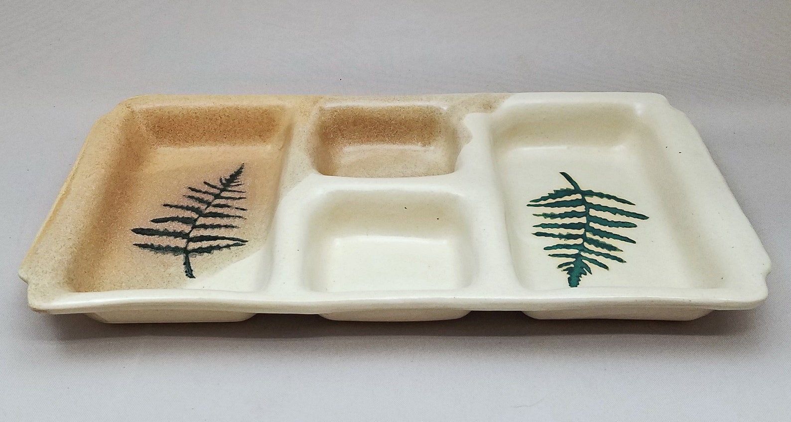 DIVIDED SERVING TRAY Large Handmade Pottery Server Taco Tray Etsy UK