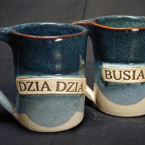 POLISH MUG, Busia or Dzia Dzia mug, Custom Grandparent Name or Nickname, Grandparent Gift, also Greek, Yiddish, German, Price Is For One Mug