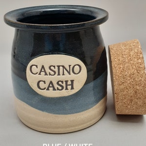 CASINO CASH Jar, Sayings Jar, Casino Money Container, Gambler Gift, Las Vegas Fund, Loose Change, Gambling Money, Last Minute Christmas Gift