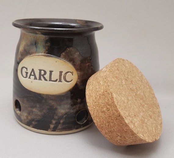 Garlic Keeper Ceramic Garlic Holder Garlic Storage Jar Etsy