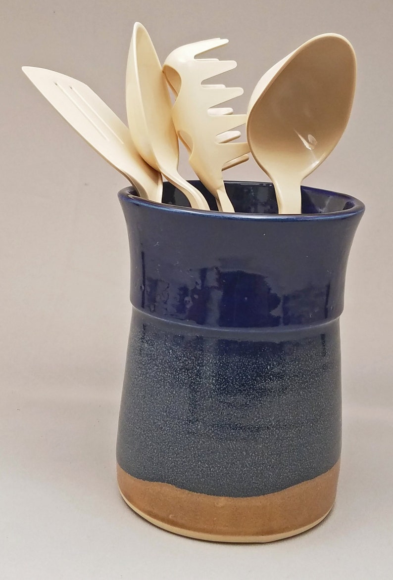 CERAMIC UTENSIL CROCK Spoon Jar Wine Chiller Spatula and Etsy