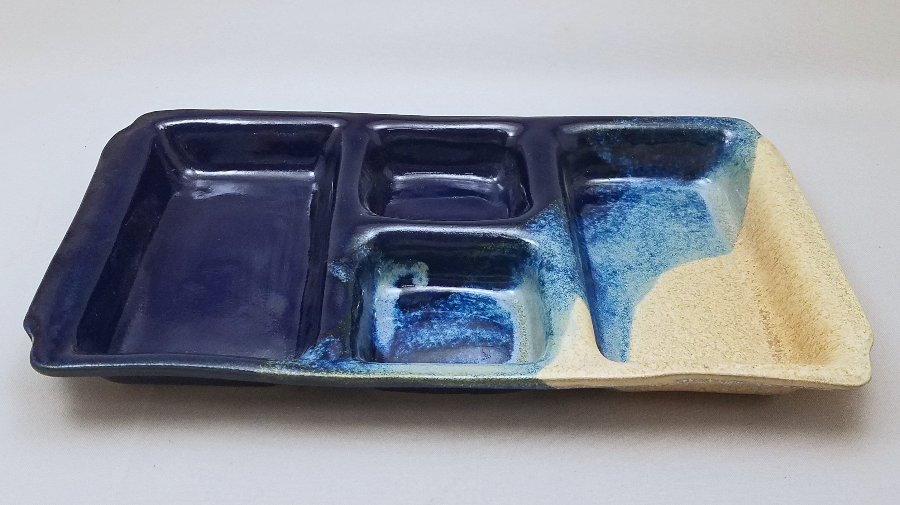 DIVIDED SERVING TRAY Large Handmade Pottery Server Taco Tray Etsy UK