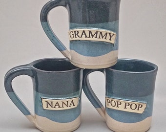 CUSTOMIZED MUG, Personalized Name or Nickname on Front, Grandparent or Anniversary Gift, Great Grandparent Gift, Gift for Her, Gift for Him