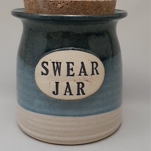 SWEAR Jar, Funny Cuss Jar, Cussing Money, Lidded Money Jar, Loose Change Jar, Change Container, Mom&#39;s Money Jar, Cusswords 25 Cents