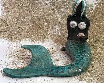 Ryan The Turquoise Raku Caribbean Mermaid