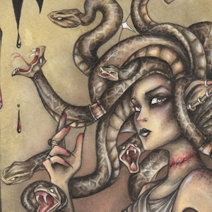 Medusa&#39;s Revenge A4 Art Print