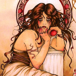 Persephone art nouveau A4 Print