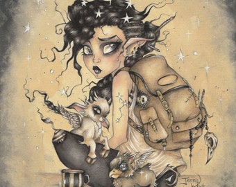 Ink and Stars - A4 Art Print