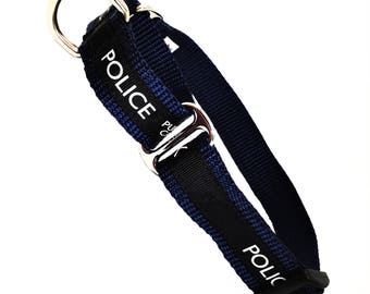 DOCTOR WHO TARDIS inspired police call box martingale dog collar