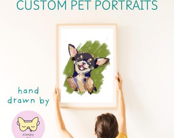 Custom Chihuahua Art Print | Personalized Pet Portrait