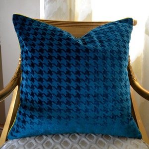 Blue Velvet Pillow Cover,Petroleum Blue Pillow,Petroleum Blue Velvet Pillow ,Modern Pillow Cover,Designer Velvet Pillow