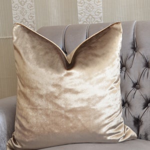 Beige Velvet Pillow Cover,Cappuccino Velvet Pillow Cover