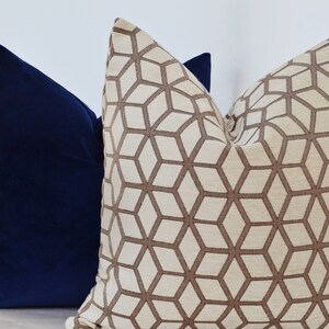 Cream Velvet Pillow Cover ,Off-white Velvet Pillow Cover, Taupe Velvet Pillow Cover,Geometric Pillow Cover