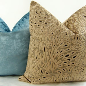 Beige Velvet  Pillow Cover,Beige Pillow Cover Hand Made Velvet Pillow Cover for Couch