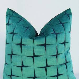 Green Velvet Pillow Cover ,Aqua Velvet Pillow Cover,Velvet Pillow Cover,Geometric  Velvet Pillow Cover