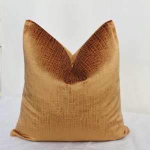 Rust Velvet  Throw Pillow Cover Copper Velvet Pillow Cover,  Luxuries copper velvet throw pillow cover, Amber Velvet Pillow Cover