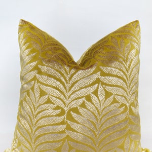 Green Velvet Pillow Cover,Leaf Patterned Pillow Cover,Metallic Velvet Pillow Cover,Metallic Pillow Cover