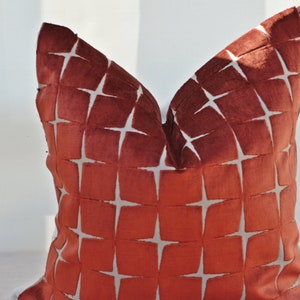 Copper Velvet Pillow Cover ,Tabasco Velvet Pillow Cover,Velvet Pillow Cover,Geometric  Velvet Pillow Cover