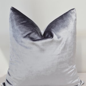 Fodera per cuscino in velluto argento, Fodera per cuscino in velluto grigio, Fodera per cuscino in velluto metallizzato, Fodera per cuscino in velluto grigio