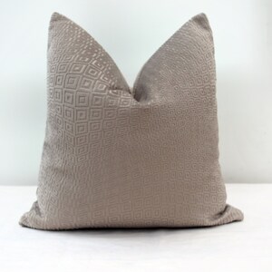 Taupe Velvet Pillow Cover,Patterned Velvet Pillow Cover,Taupe Pillow Cover,Geometric Velvet Pillow Cover