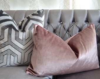 Pink Velvet Pillow Cover, Pink Pillow Cover pink soft cushion cover pink accent pillow cover  pink throw pillow