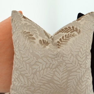 Sand Velvet Pillow Cover, Beige Velvet Pillow Cover , Cream Hand Made Velvet Pillow Cover for Couch   , taupe pillow cover