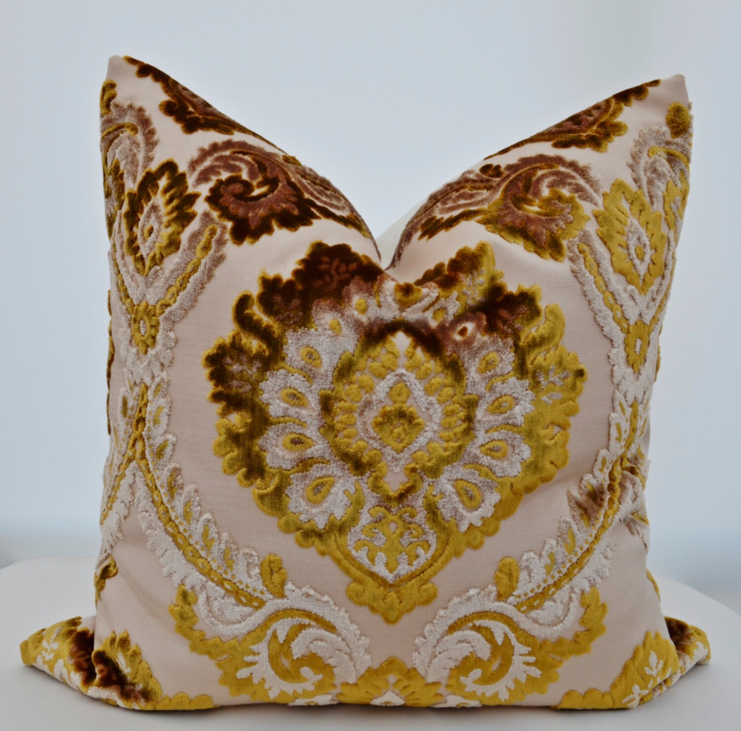 Patterned Velvet Pillow CoverGreen Velvet pillow coverDamask Etsy