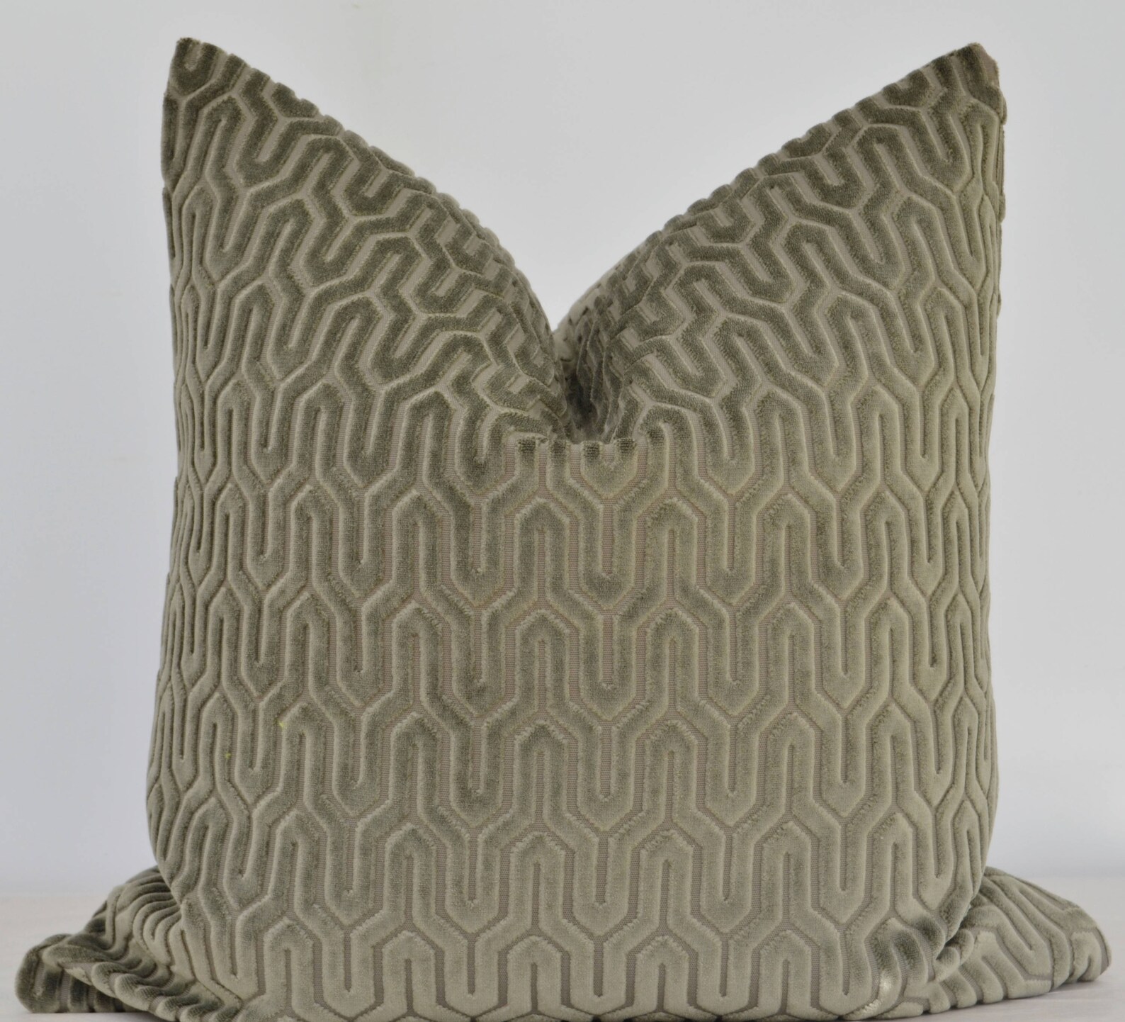 Grey Velvet Pillow Cover Gray Velvet Pillow Covergeometric Etsy