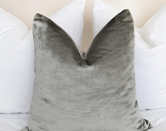 Grey Throw Velvet  Pillow Cover Gray Velvet  Pillow Cover Grey Pillow Cover Gray Cushion Cover