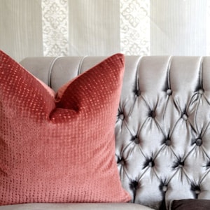 Pale Coral  Velvet  Pillow Cover,Pebble Pillow Cover Hand Made Velvet Pillow Cover for Couch