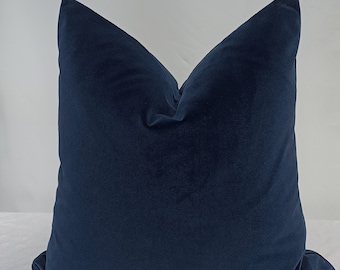 Navy Pillow Cover, Navy Velvet Pillow Cover,Navy Blue Velvet  Pillow Cover,Blue Velvet Pillow Cover
