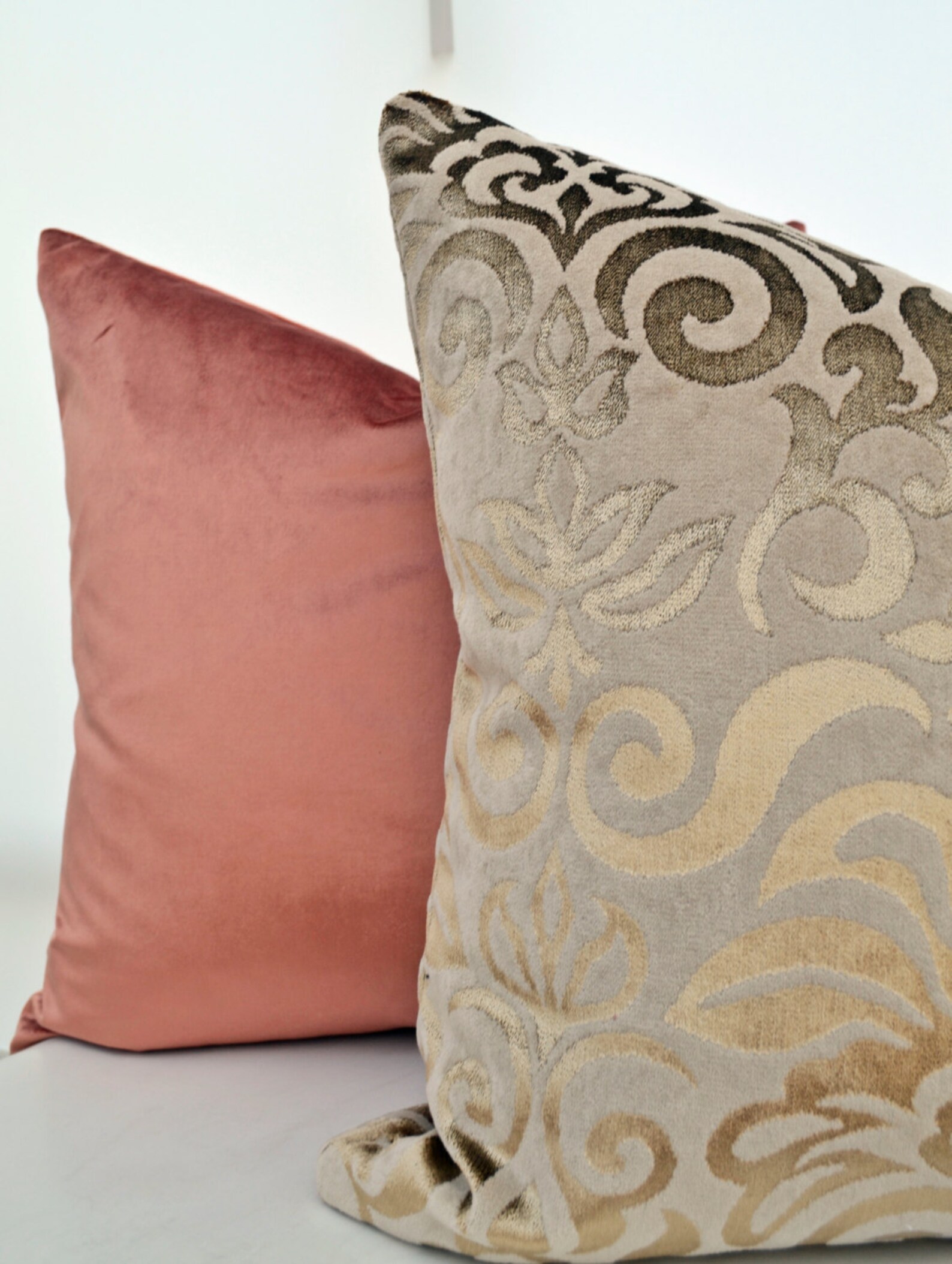 Brown Velvet Pillow Coverprinted Velvet Pillowbrown Pillow Etsy