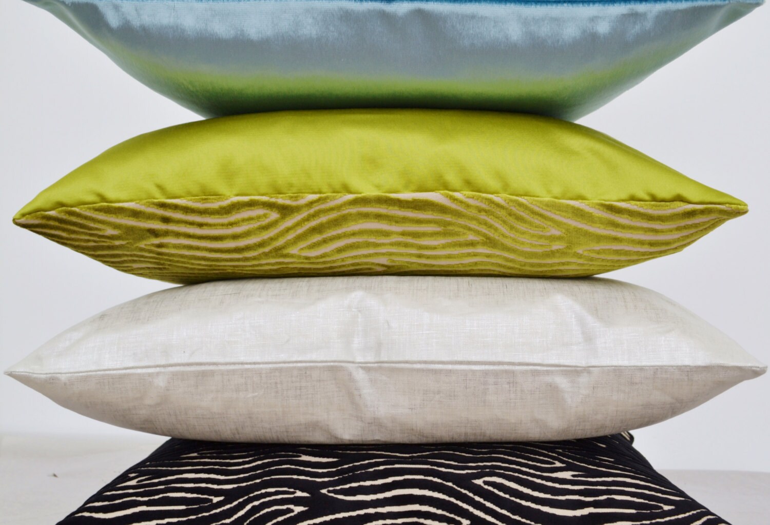 Green Velvet Pillow Cover geometric Velvet Pillow Designer Etsy