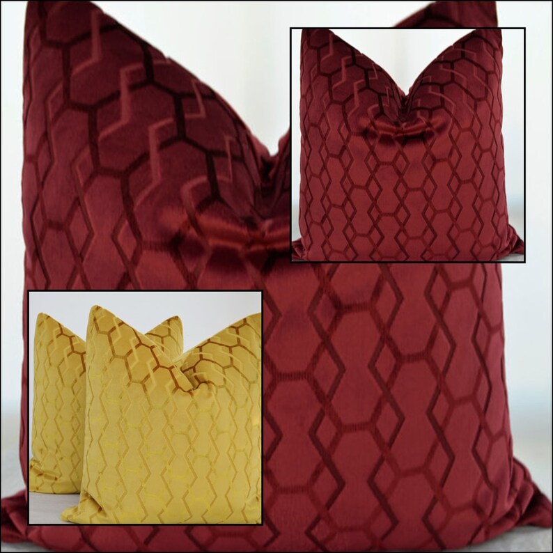 Wine Red Velvet Pillow Coverburgundy Pillow Coverburgundy Etsy