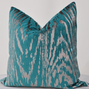 Aqua Velvet Pillow Cover, Green Velvet Pillow Cover,Patterned Velvet Pillow Cover,Taupe Pillow Cover,Metallic Velvet Pillow Cover