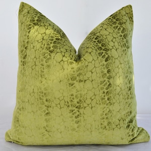 Green Velvet Pillow Cover,Patterned Velvet Pillow Cover,Modern Velvet Pillow Cover,Eclectic Velvet Pillow