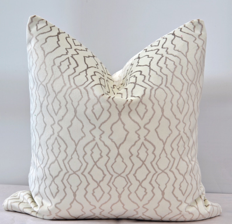 White Velvet Pillow Covertaupe Velvet Pillow Coveroffwhite Etsy UK