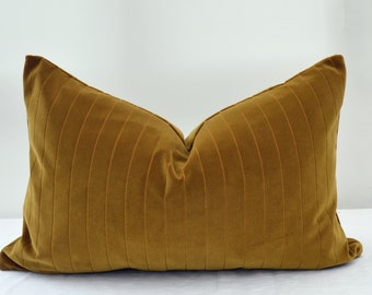 Camel Velvet  Pillow Cover, Yellow Velvet Pillow Cover,Camel Throw Pillow Cover