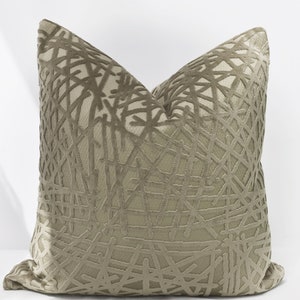 Taupe  Velvet Pillow Cover,Taupe pillow cover, Brown Velvet Pillow Cover,Geometric velvet Pillow  Cover, Velvet Cut Pillow Coverr