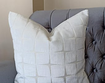 White Velvet Pillow Cover ,Ivory Velvet Pillow Cover,Velvet Pillow Cover,Geometric  Velvet Pillow Cover,Ivory Velvet Pillow Cover