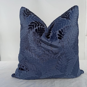 Navy Blue Velvet Pillow Cover