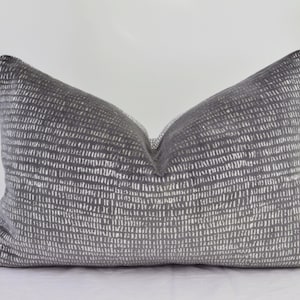 Fodera per cuscino in velluto argentato Fodera per cuscino in velluto grigio antracite Cuscino metallizzato Cuscino in velluto grigio