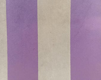 Purple  taupe  Velvet Fabric (2.40yard) Moving Sale Striped Patterned  Velvet-Upholstery Remnants,DIY upholstery